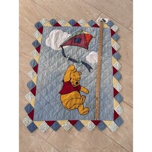 Vintage rare Pooh crib blanket 100 acre‎ collection some discoloration 3622